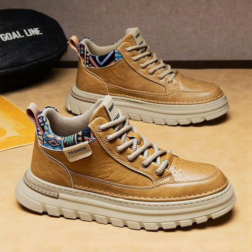 Men's High-Top Platform Casual Sneakers - Style 3335 front product view