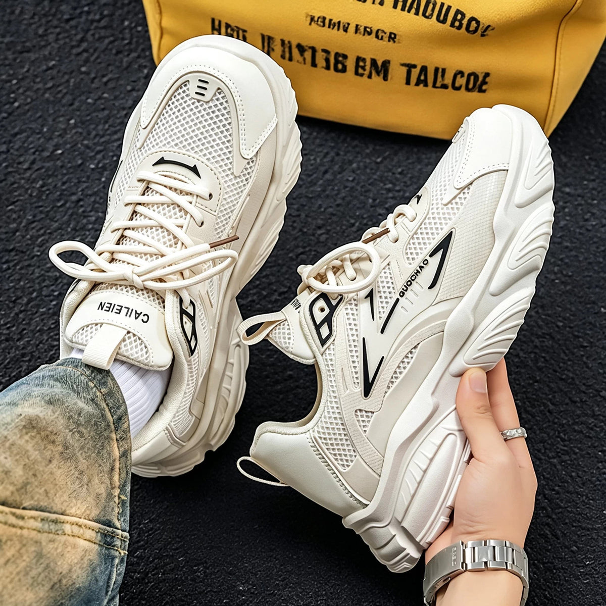 Men's Mesh Platform Running Sneakers - Style C4C7 product view 2