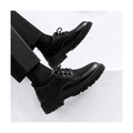 Men's White, Black and Navy Dress Shoes - studio white background